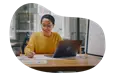Market research analyst evaluating a company survey.