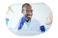 Dentist preparing to examine a patient.