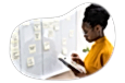 IT project manager organizing project plan.