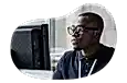 Mobile app developer coding software.