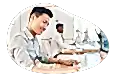 SEO and SEM consultants performing keyword research.
