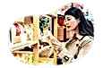 A shopper picks up a bag of popcorn in a specialty food store.