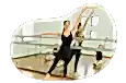 Dance instructor coaching a client through a dance routine.